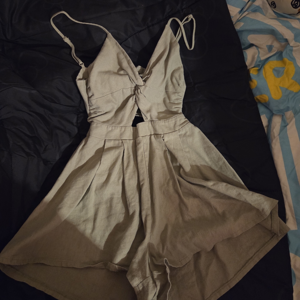 Altar'd State Light Gray Jumpsuit
